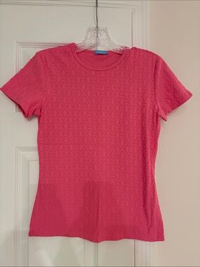 Women's Short-Sleeve Textured Tee in Pink by J.McLaughlin